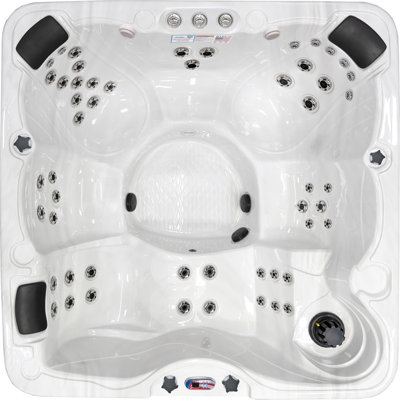 American Spas 240 Volt 6 Person 56 - Jet Acrylic Square Standard (Hardwired) Hot Tub with Ozonator and Built-In Speaker