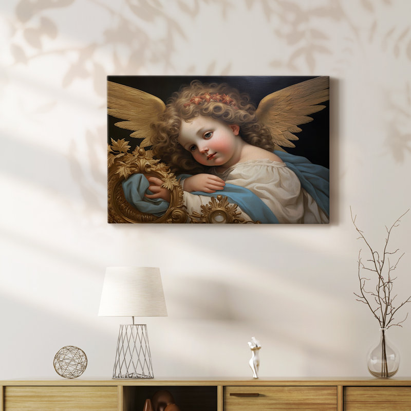 Angel CII - Toile tendue avec châssis Premium - Prêt à accrocher, H 8 po x l 12 po
