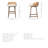 Kemble Upholstered Counter Stool with Solid Wood Frame-1408173160