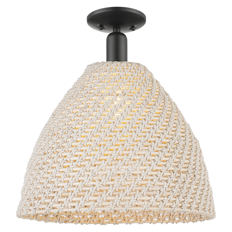 Downtown Urban - Bonifacio - 1 Light Semi-Flush Mount , 15.75" Body Width, Matte Black