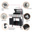 Barbecue au propane en acier inoxydable, barbecue au gaz à 4 brûleurs avec brûleur latéral, 46 500 BTU