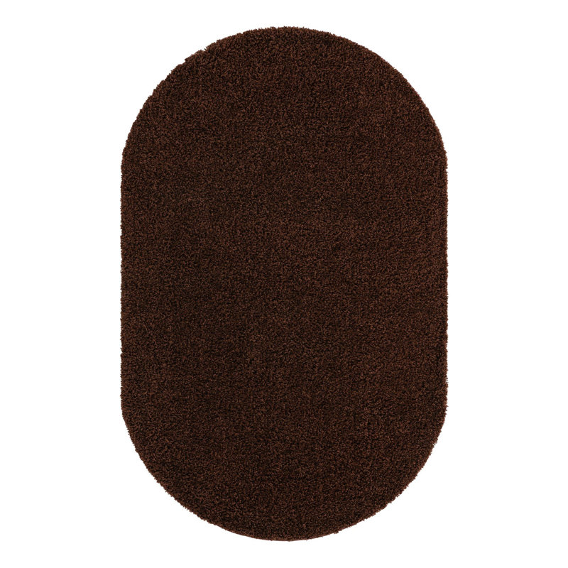 Tapis brun chocolat Caputto, Ovale 5 pi 3 po x 8 pi