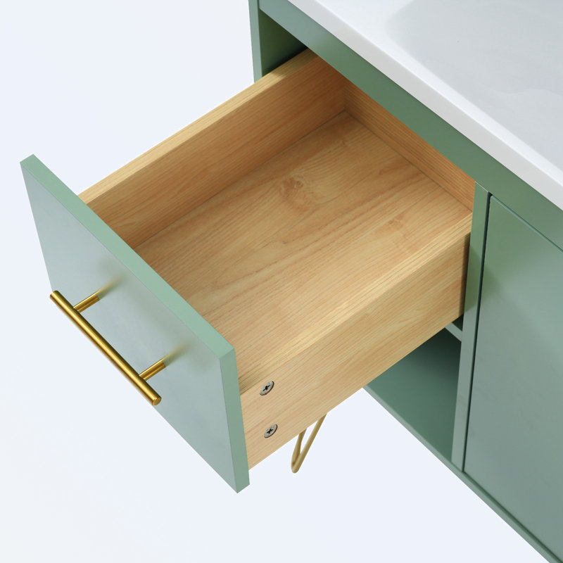 Bathroom Vanity with Resin Sink Combo Set