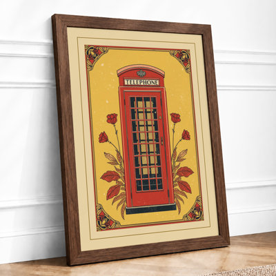 Telephone Booth Vintage - Framed Print