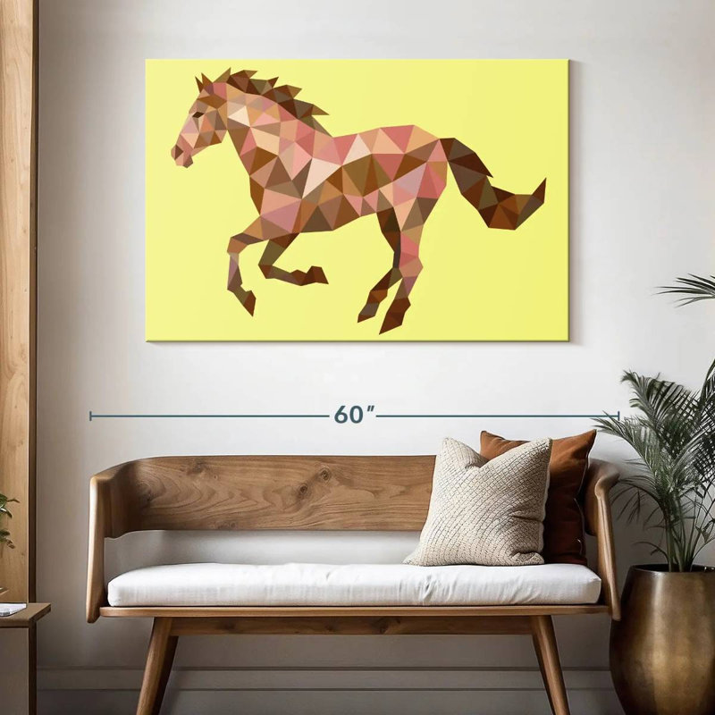 Brampt Geometric Horse, 32" H x 48" W