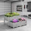 Support pour plante en polypropylène pour espace extérieur, 15,8 po, avec utilisation quotidienne pratique, gris