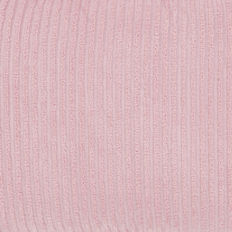 Taie décorative touffetée 100% coton Jullian, conception à rayures modernes, housse décorative douce et respirante, certifié OEKO-TEX, lavable à la machine, standard (21 po x 27 po), rose, toutes saisons