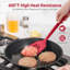 Tournevis en silicone résistants à la chaleur de 600 ° F: ustensile de cuisine en U 13,5 po de long U-Taste, ustensile de cuisine flexible de qualité alimentaire pour retourner les œufs, crêpes dans une batterie de cuisine antiadhésive (rouge, 2 pièces)-131284962