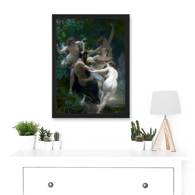 William Adolphe Bouguereau Nymphs Satyr - Single Picture Frame Print
