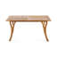 Table de salle à manger d'extérieur rectangulaire en bois massif de 59 pouces-970839347