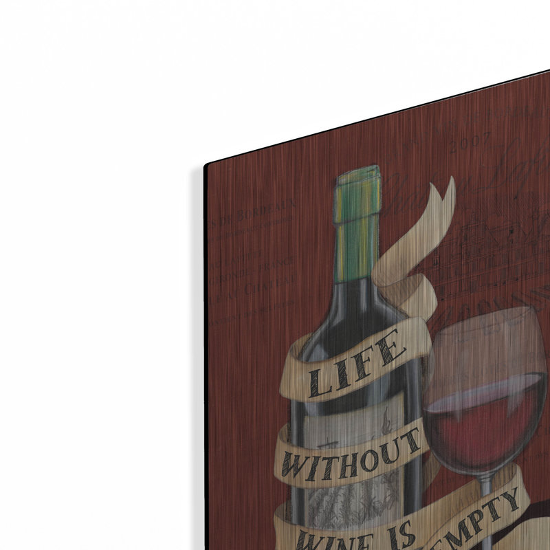 «Wine Wisdom 2» par Mary Urban, art mural en métal, H 16 po x l 12 po
