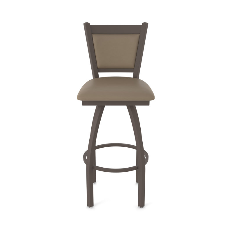 Tabouret pivotant Hadleigh, Bronze, Vinyle - naturel Canter, Tabouret de bar (siège d’une hauteur de 30 po)