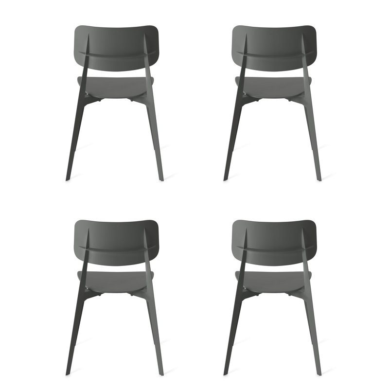 Chaise empilable d'extérieur et d'intérieur Stellar, Gris anthracite