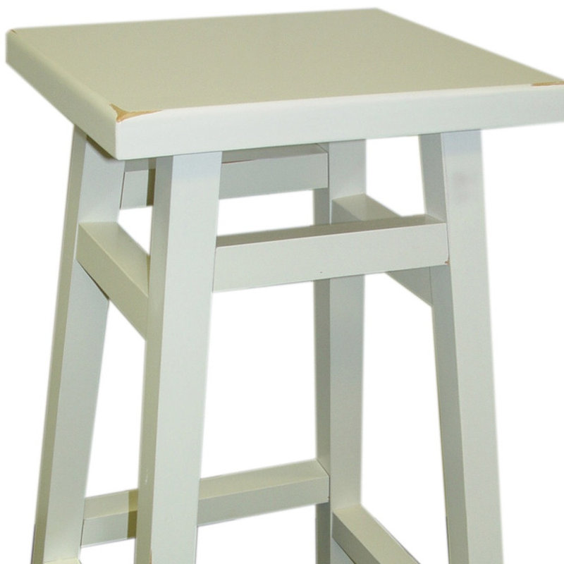 Chaise de bar 24 po Kamela, Blanc