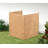 3-Panel Cedar Wood Air Conditioner Fence and Outdoor Privacy Screen with Metal Ground Stakes, 32" W x 38" H per Panel-118302025