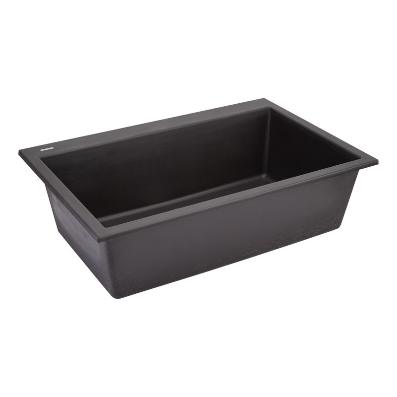 Algren 33" L Undermount Kitchen Sink, Midnight Black