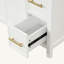 Meuble-lavabo 36 po avec comptoir, meuble-lavabo avec deux portes et trois tiroirs, bois massif, panneaux de fibres à densité moyenne, un paquet, blanc cassé