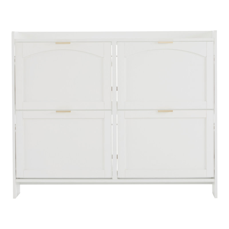 20 Pair Shoe Storage Cabinet, White
