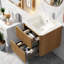 Meuble-lavabo moderne et peu encombrant avec rangement, armoire en bois durable et lavabo en céramique pour la salle de bain