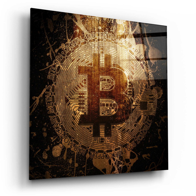 Zinc Bitcoin - impression non encadrée, H 12 po x l 12 po x P 0,13 po