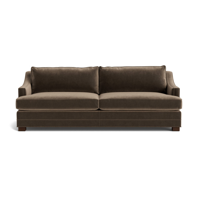 Keaton Slope No Nail 94 Sofa, Performance Velvet - Otter, Sienna