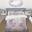 Mauve Botanical Whispers III - Ensemble de housse de couette Abstract Botanicals - Microfibre de polyester-425826128