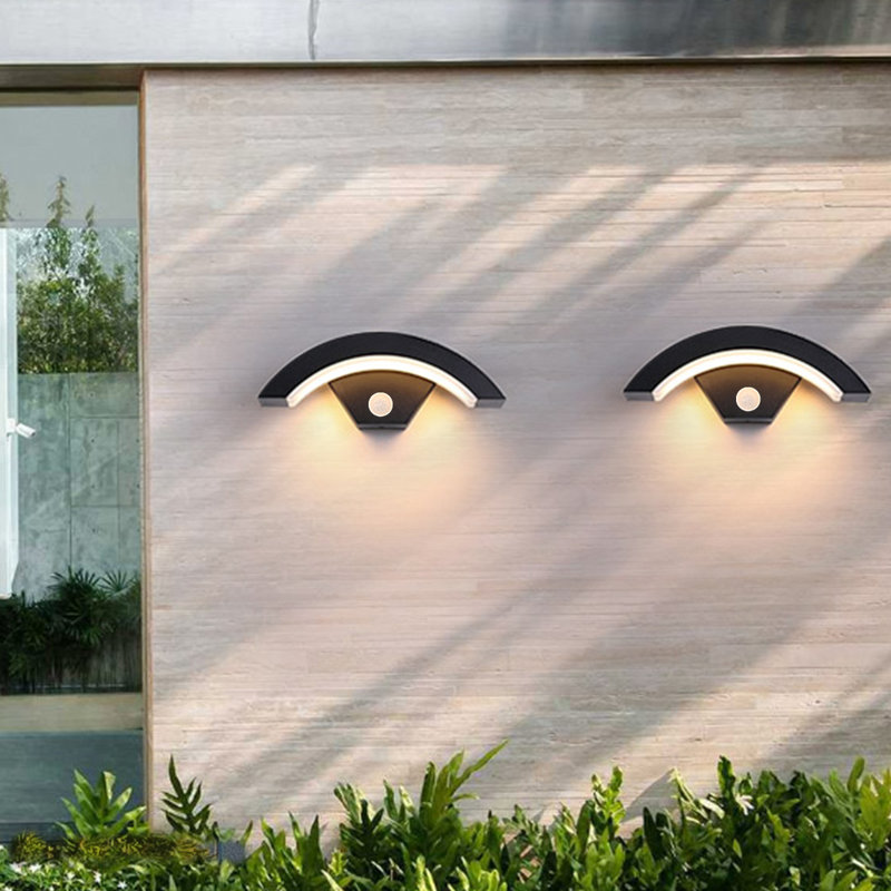 Matte Black Integrated LED Outdoor Bulkhead Light with Dusk to Dawn