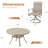 Nectaria Round 6 - Person Outdoor Patio Dining Set with 6 Swivel PVC-coated polyester Chairs-1757972175