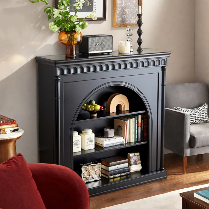 Retro Simple Painted Solid Wood Accent Cabinet