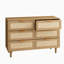 Commode 6 tiroirs en rotin, chambre à coucher, salon-153425891-153425889