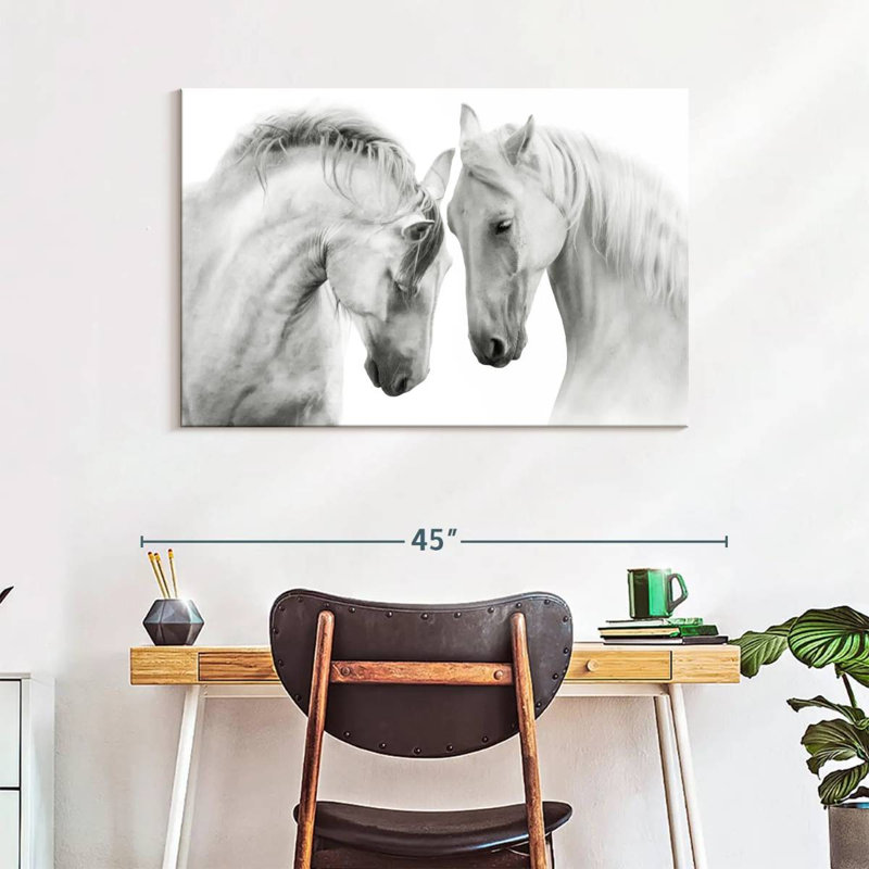Brampt Horses Courting, 26" H x 39" W