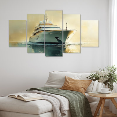 «Wealths Reflection - Boat Yacht», ensemble d'art sur toile
