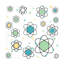 Symbole atomique sur toile par RetroPlanet-367437934