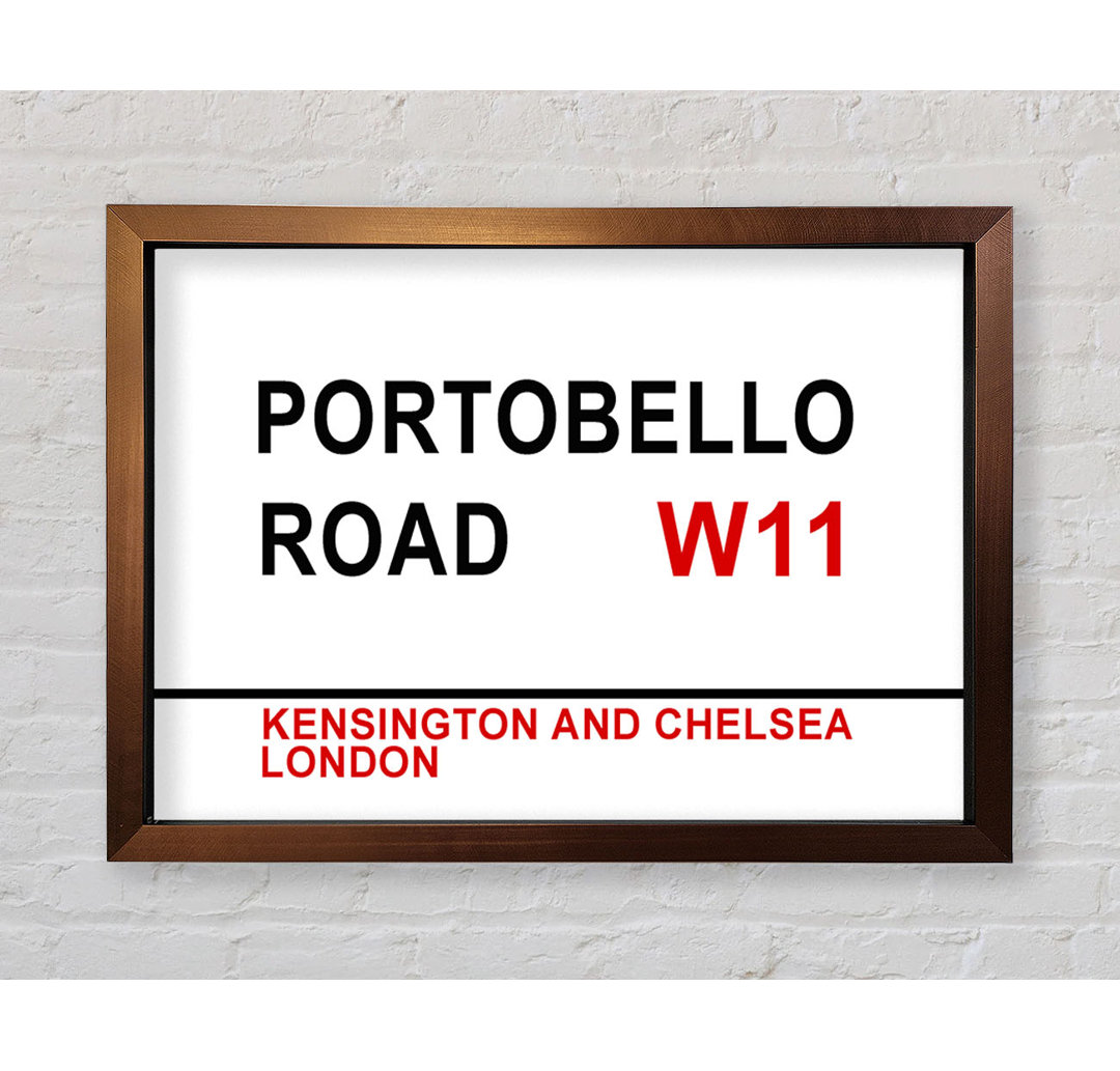 Portobello Road Signs - Einzelne Bilderrahmen Kunstdrucke