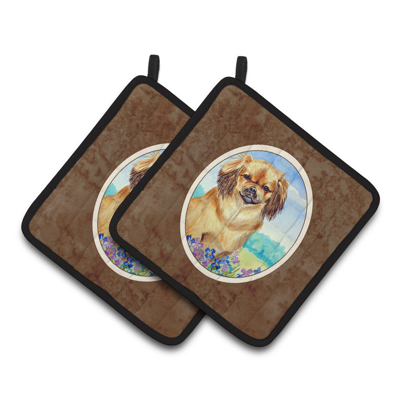 Caroline's Treasures Tibetan Spaniel Polyester Potholder
