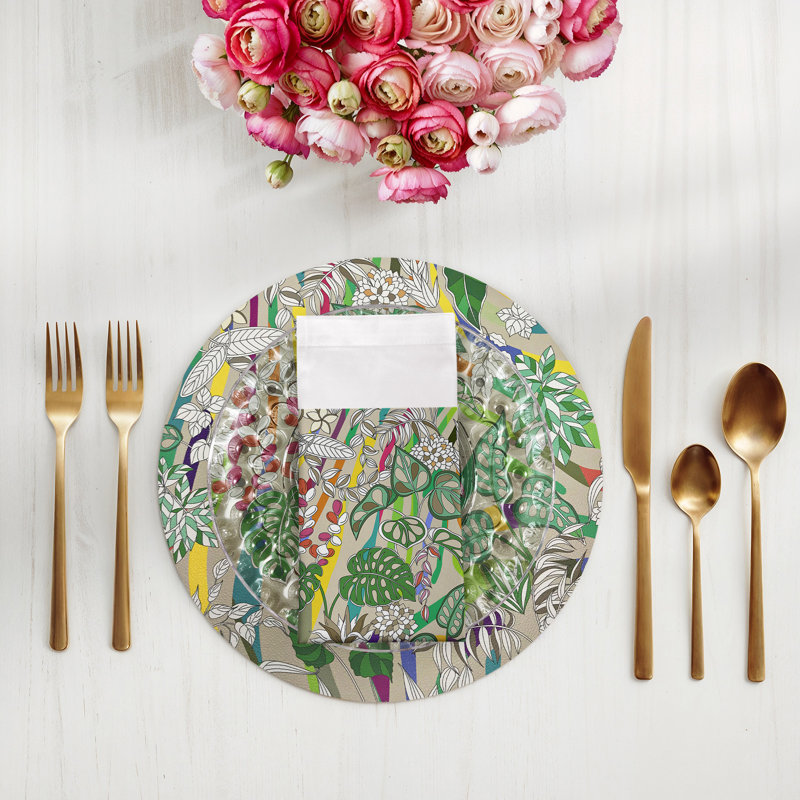 Sabi Jungle Cotton Sateen Dinner Napkins, Beige