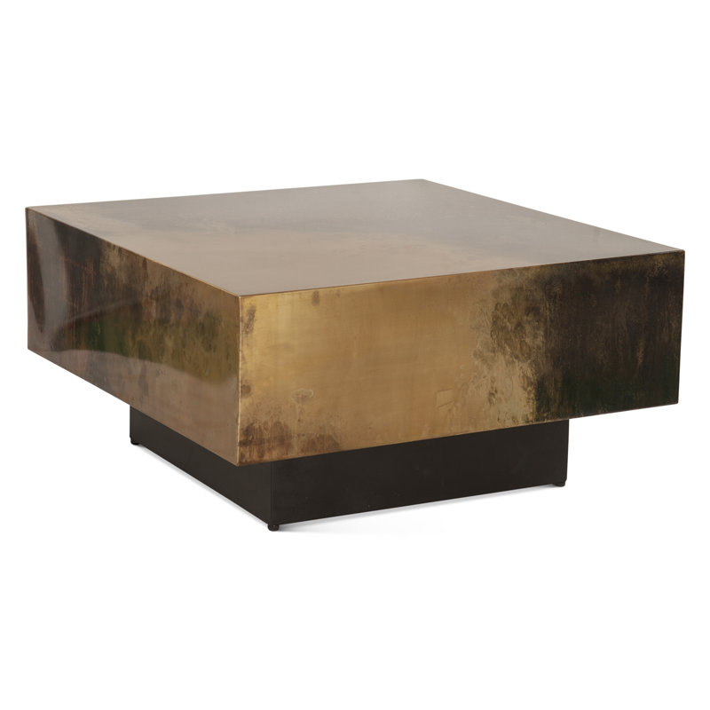 Luler 35" Coffee Table In Oxidized Copper
