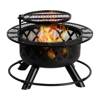 Round Steel Wood Burning Smokeless Fire Pit