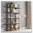 70.07" Height 5-Tier Vintage Industrial Rustic Brown Bookshelf
