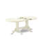Ensemble de table de salle à manger 5 pièces moderne comprenant une table ovale en bois avec feuille papillon et 4 chaises, blanc lin-1344105643