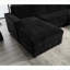 Canapés modulaires | Modulaire surdimensionné moderne en U surdimensionné à 6 places | Canapé en chenille pour le salon | Noir | Bois