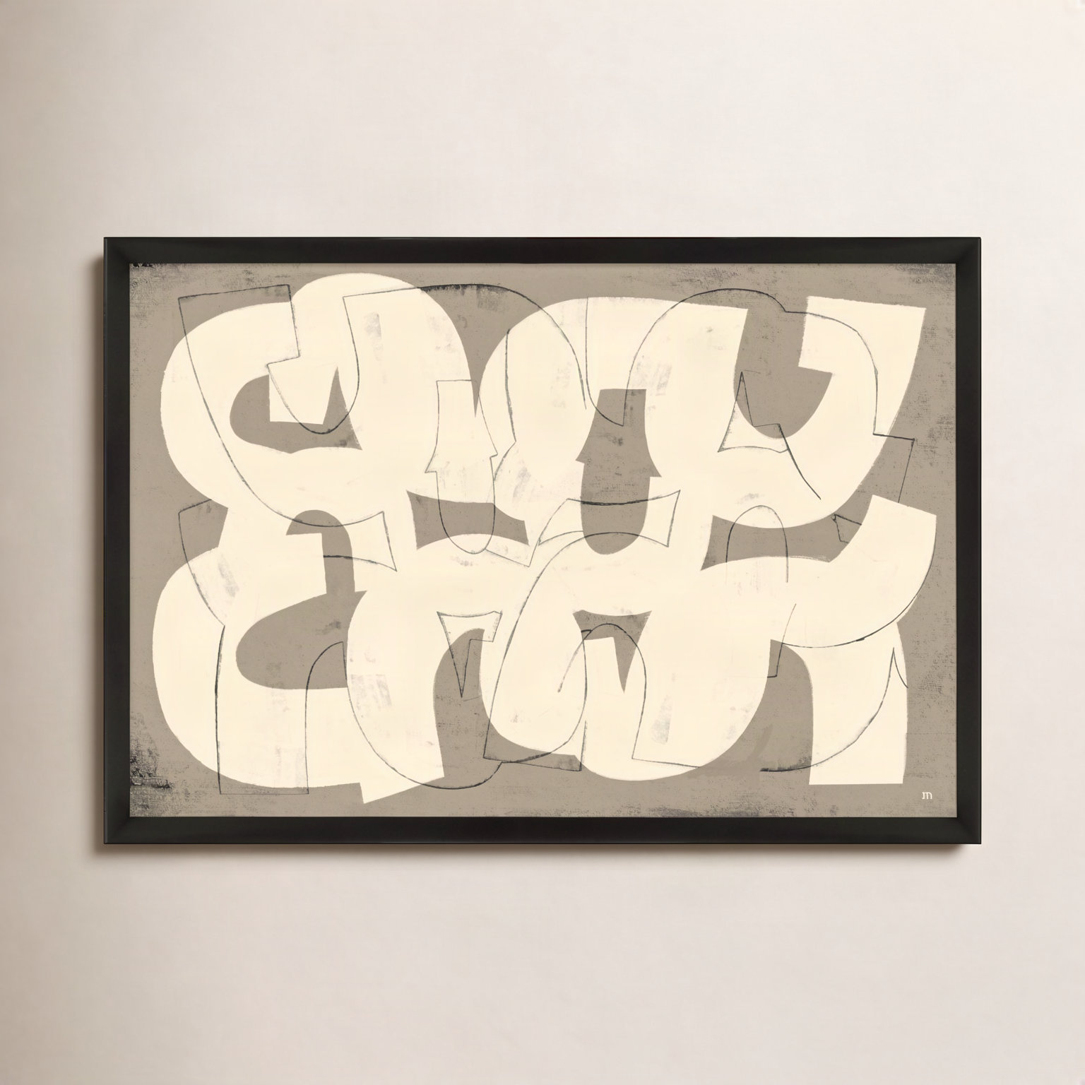 Drawing By StudioM by StudioM, 26.5" H x 38" W x 1.25" D, Black Framed Paper
