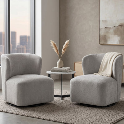 Ensemble de chaises pivotantes 28 po Mid-Century
