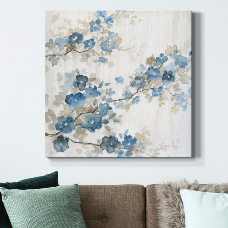 Cornouiller bleu I - impression sur toile tendue, H 24 po x l 24 po x P 1 po