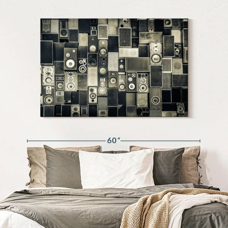Abarca mosaïque de haut-parleurs, H 34 po x l 51 po