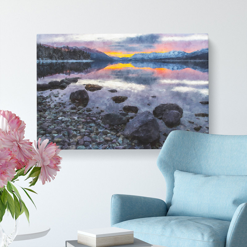 The Apgar Mountains in Montana - Wrapped Canvas, 35cm H x 50cm W x 3cm D