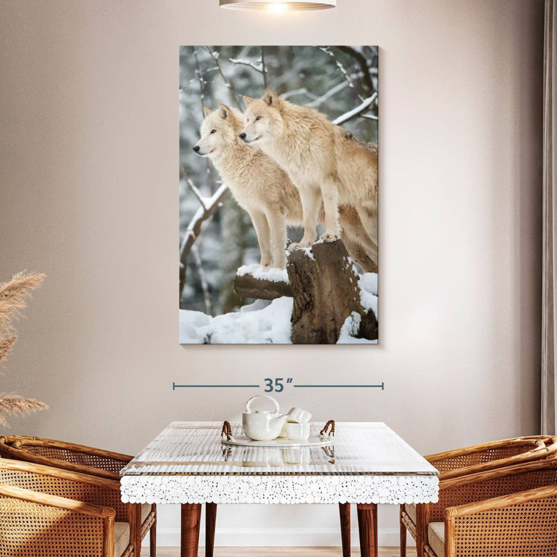 Brampt Two Wolves, 51" H x 34" W