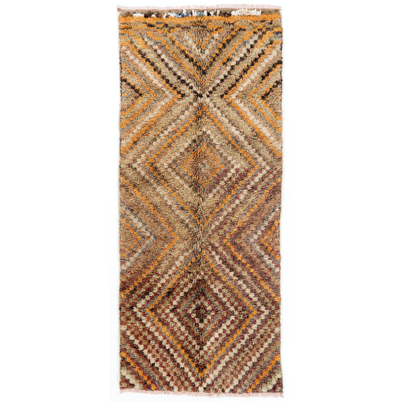 Checkered Midcentury Tulu Rug in Soft Colours
