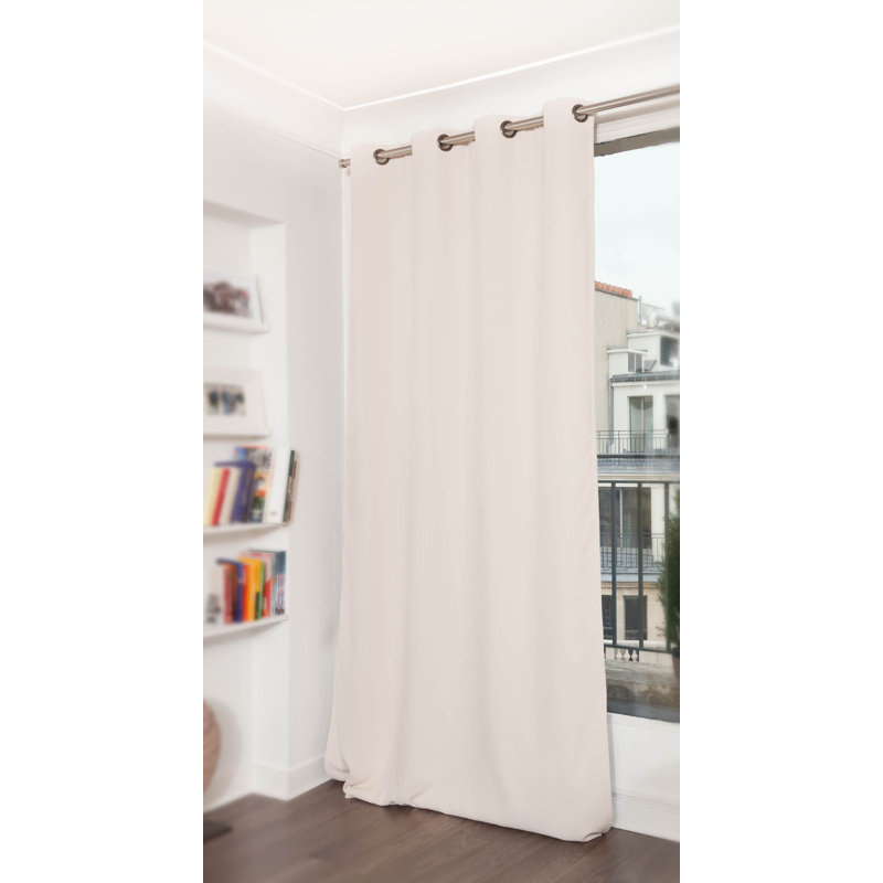 Rauseo Blackout Curtain Single Panel, Light Beige