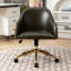 Chaise de bureau rembourrée en cuir véritable-1121318807